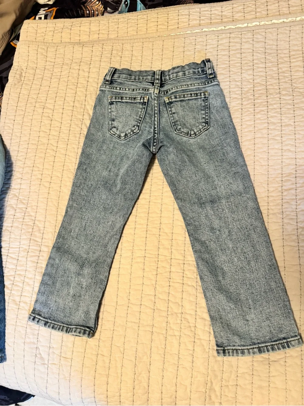 Three pair of Light and Medium Blue Denim Jeans